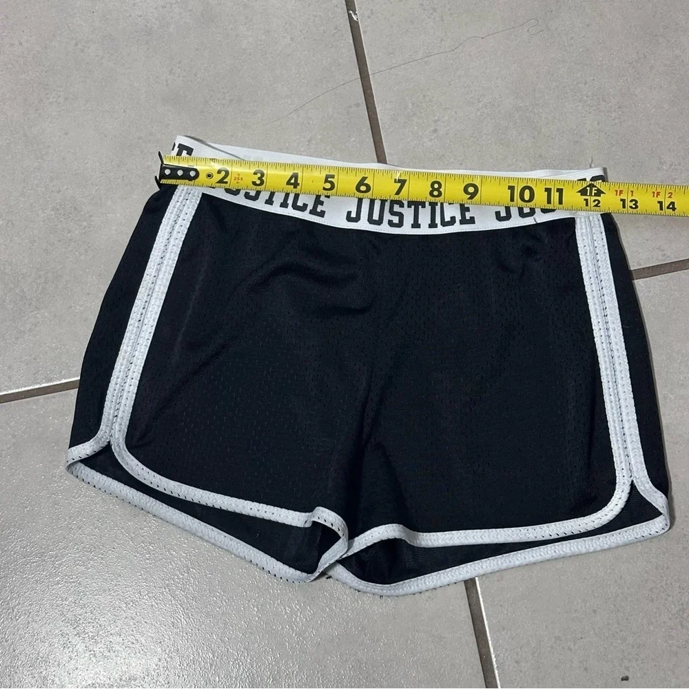Justice Kids Girls Casual‎ Black Elastic Waist Shorts size 12.